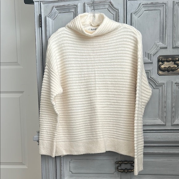 Madewell Sweaters - Madewell Cream Cowl Turtleneck Sweater